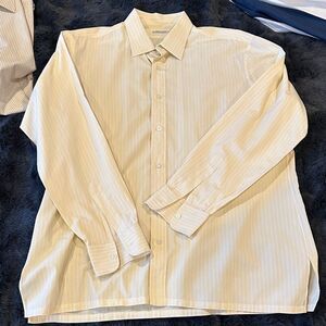 Charvet Men's Cream Dress Shirt
